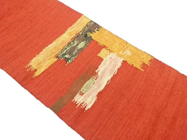 JAPANESE NAGOYA OBI / TSUMUGI / WOVEN ABSTRACT